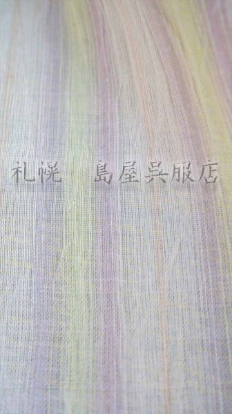 ごく淡いピンクの地色にアクセントカラーがたくさん。