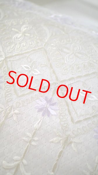 画像5: 九寸名古屋帯：刺しゅう・花とレース (5)