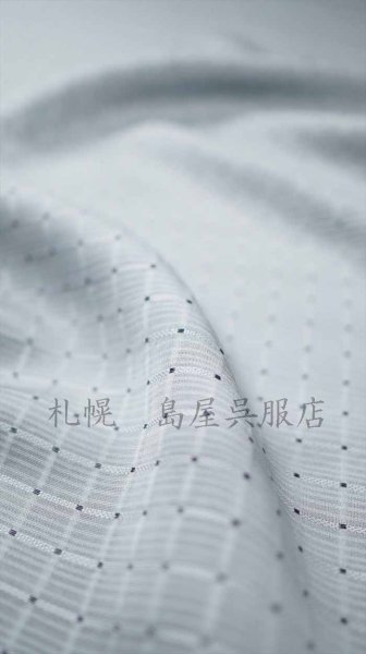 画像3: 【超広幅】小紋　丹後ちりめん　こだわりの角ドット　男物にも最適 (3)