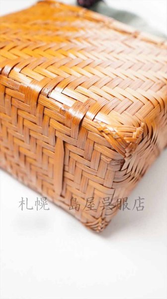 画像6: 男性用小物・竹カゴ巾着／グレー (6)