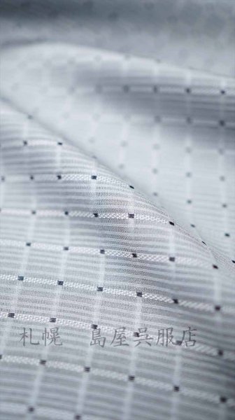 画像4: 【超広幅】小紋　丹後ちりめん　こだわりの角ドット　男物にも最適 (4)