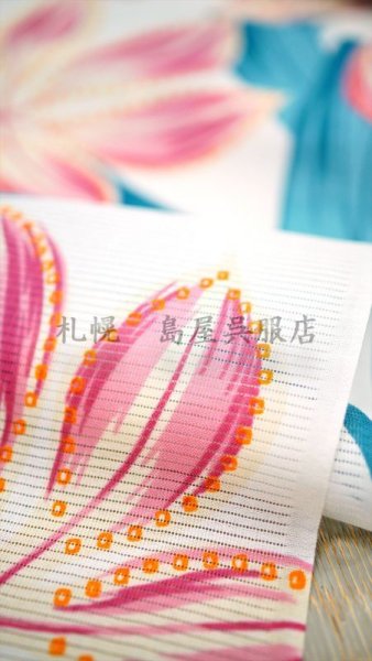 画像3: 紫織庵:美しいキモノ掲載柄 ヒオウギ(綿絽) (3)