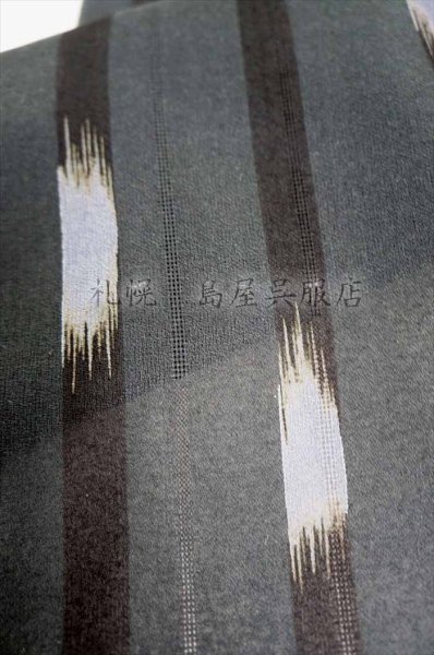 画像3: 【広幅】紫織庵：黒系ストライプ（綿絽） (3)