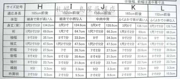 雨コート・基本寸法