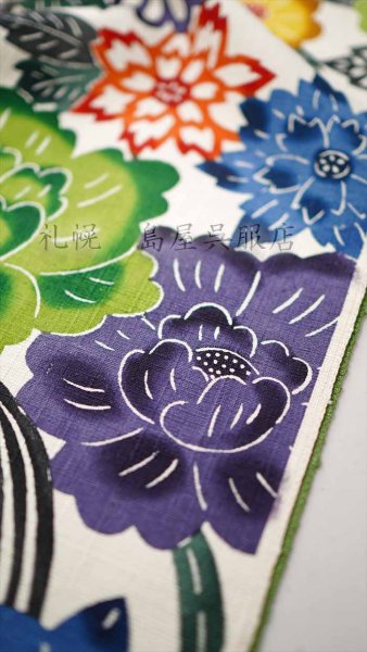 画像4: 九寸名古屋帯：江戸紅型　花づくし (4)