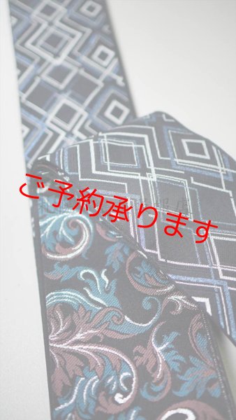 画像5: 角帯：島屋オリジナル シマエナガ柄入り　六本着（ろっぽんぎ）本場筑前博多織　 (5)