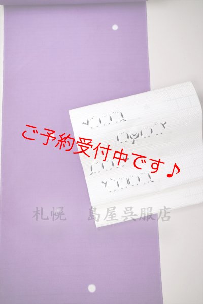 画像17: 八寸名古屋帯：【島屋オリジナル】シマエナガ (17)