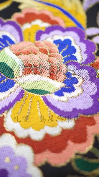 画像7: 【現品限り】半幅帯：西陣おおば・王華秀麗文 (7)