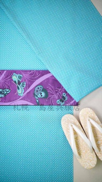 画像9: 【現品限り】半幅帯：西陣おおば・てふてふ (9)