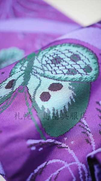 画像7: 【現品限り】半幅帯：西陣おおば・てふてふ (7)