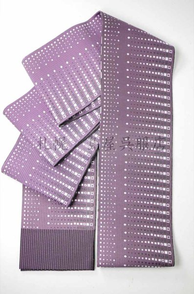 画像4: 半幅帯：本場筑前博多織　福岡県知事賞受賞柄　万華鏡／幾何学 (4)