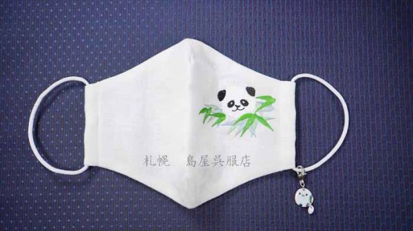 画像2: 【Ｎ様専用品】マスクチャーム：島屋オリジナル 愛くるしい目が合う！シマエナガ（七宝焼） (2)
