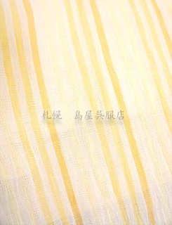 小千谷縮：白緑ストライプ