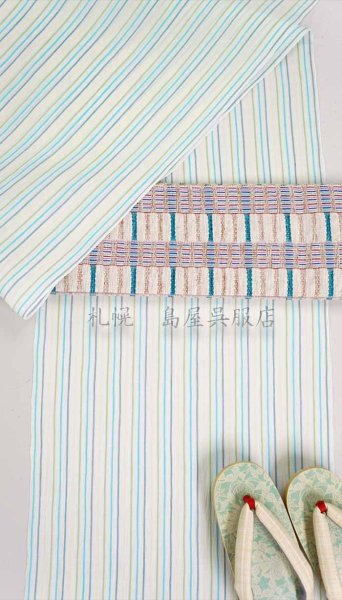 画像9: 小千谷縮:爽やかストライプ (9)