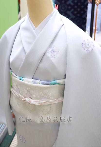 画像9: 九寸名古屋帯:刺しゅう・花とレース (9)