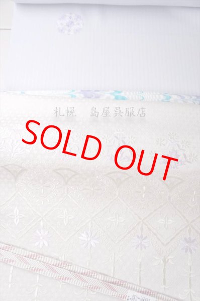 画像11: 九寸名古屋帯：刺しゅう・花とレース (11)