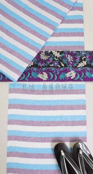 画像10: 半幅帯:リバーシブル 唐花鳳凰 (10)