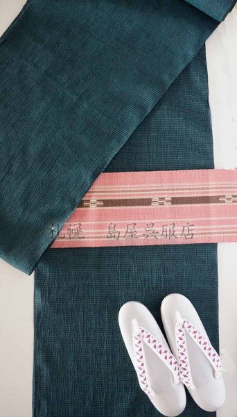 画像5: 半幅帯：花織／八重山みんさー織・ルビーチョコレート (5)