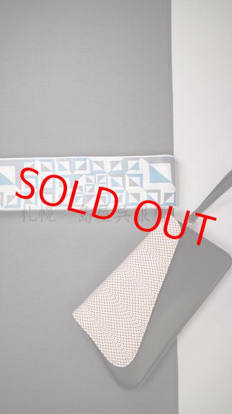 画像13: 《 Tさま専用》角帯：西陣織リバーシブル　幾何学／経錦（木屋太） (13)