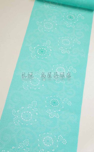 画像3: 紺仁：アラレ菊唐草（綿麻紅梅） (3)