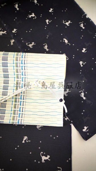 画像5: （夏）絽・ネコのシルエット (5)