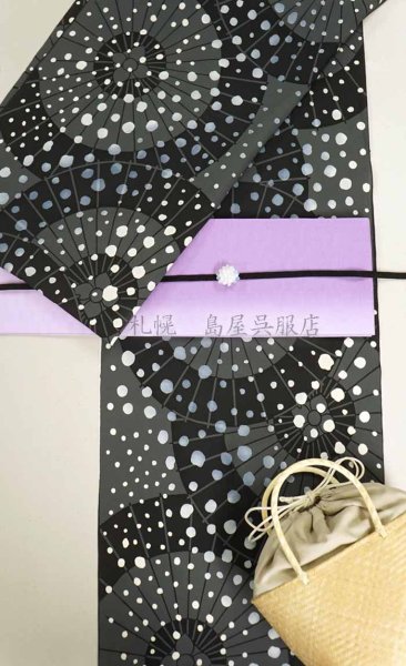 画像5: 【広幅】竺仙：江戸雪中（コーマ） (5)