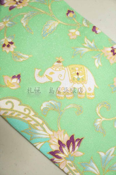 画像3: 半幅帯：岡重・更紗と象 (3)