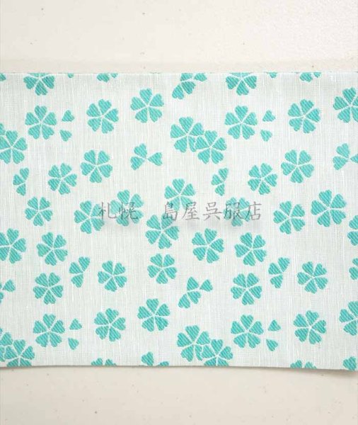 画像2: 半幅帯:リバーシブル 希少な西陣織 ハートの花/花唐草(蔦屋久兵衛) (2)