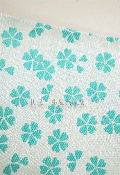 画像3: 半幅帯:リバーシブル 希少な西陣織 ハートの花/花唐草(蔦屋久兵衛) (3)