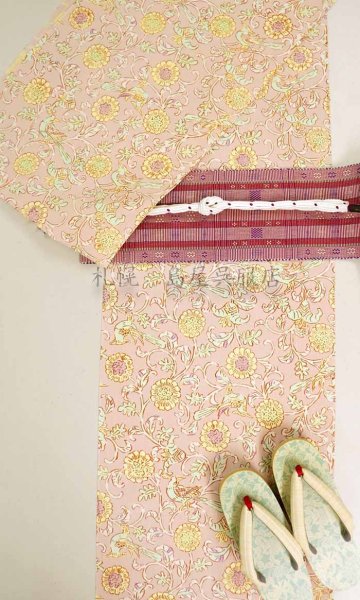 画像6: 綿ちぢみ更紗（ローズダスト） (6)