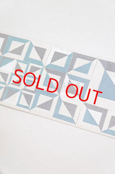 画像3: 《 Tさま専用》角帯：西陣織リバーシブル　幾何学／経錦（木屋太） (3)