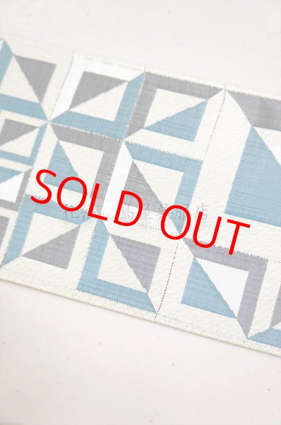 画像4: 《 Tさま専用》角帯：西陣織リバーシブル　幾何学／経錦（木屋太） (4)