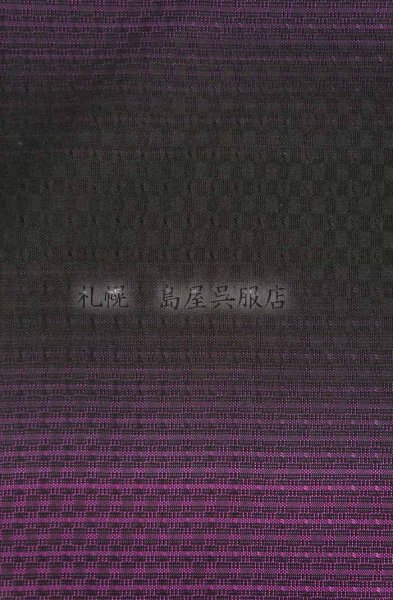 画像3: 【広幅】十日町紬：紫ボーダー (3)