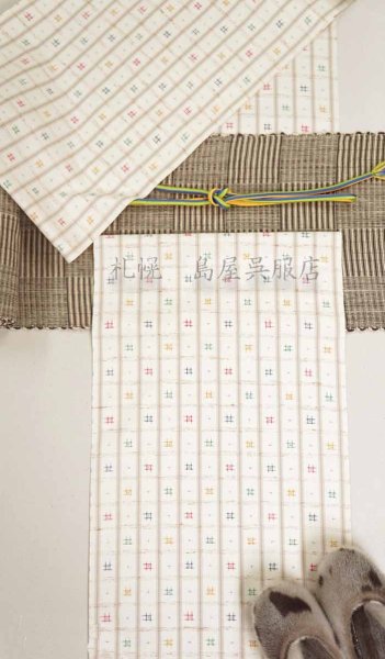 画像10: ぜんまい紬：伝統工芸士・根津　儀一作「夢幻」（井桁） (10)