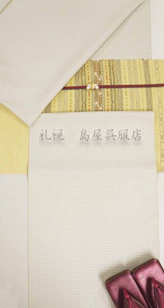 画像9: 九寸名古屋帯:ハイオ花織 (9)