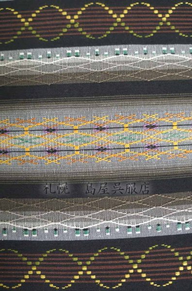 画像5: 九寸名古屋帯：南風原花織（黒） (5)