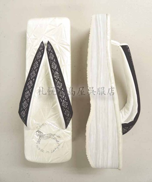 画像3: 女性用草履：カレンブロッソ・Ｍサイズ／博多織ラメ・銀 (3)