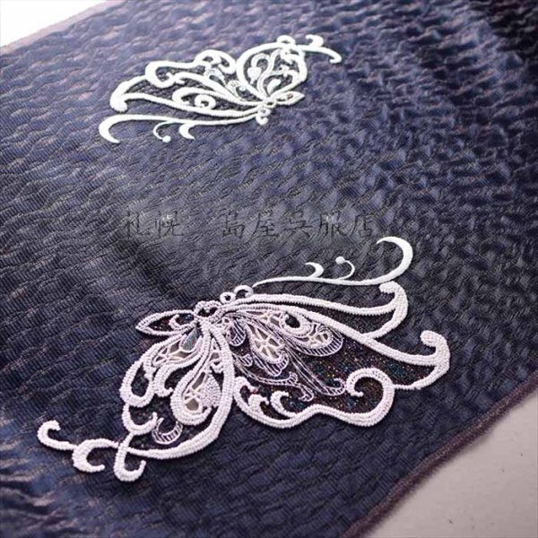 画像5: 九寸名古屋帯：バタフライ (5)