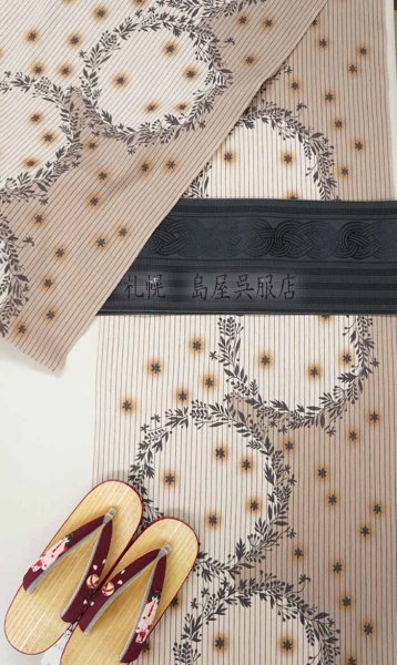 画像3: 59kimono アンティークリース(ブラウン) (3)