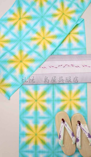 画像4: 有松鳴海絞：雪花絞り（夏色） (4)