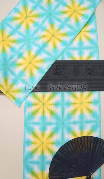 画像5: 有松鳴海絞：雪花絞り（夏色） (5)