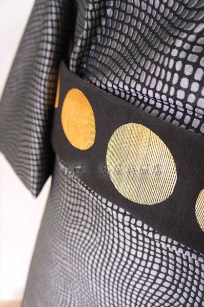 画像9: 角帯：【島屋オリジナル】リバーシブル　希少な西陣織　月の満ち欠け／知らんけど（蔦屋久兵衛） (9)