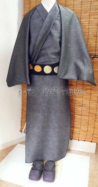 画像10: 角帯：【島屋オリジナル】リバーシブル　希少な西陣織　月の満ち欠け／知らんけど（蔦屋久兵衛） (10)