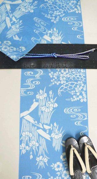 画像10: 半幅帯：リバーシブル博多織　アラベスク／花つなぎ（黒） (10)