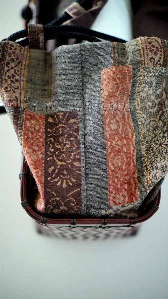 画像5: バッグ：竹かごバッグ・柿渋巾着 (5)