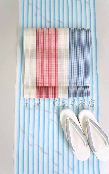 画像8: 八寸名古屋帯：59kimono　夏の時間 (8)
