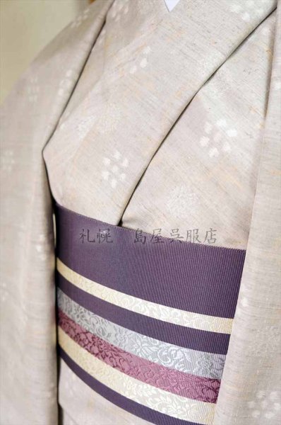 画像6: 紬：くるまや工房・本松煙（笹蔓紋） (6)