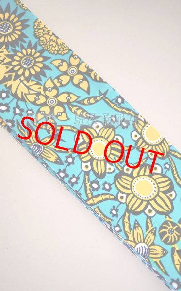 画像2: 半幅帯：リバーシブル　アフリカン（イエローフラワーバージョン） (2)
