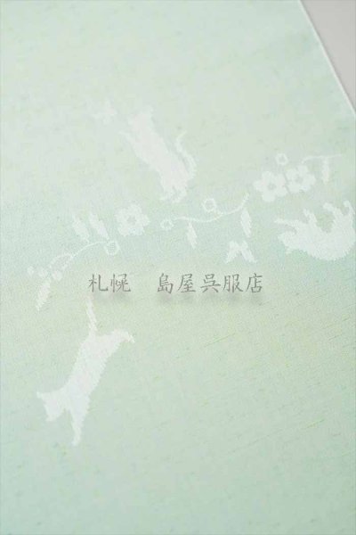 画像1: 紬：桐生織／影絵織・彩紬（ネコ） (1)