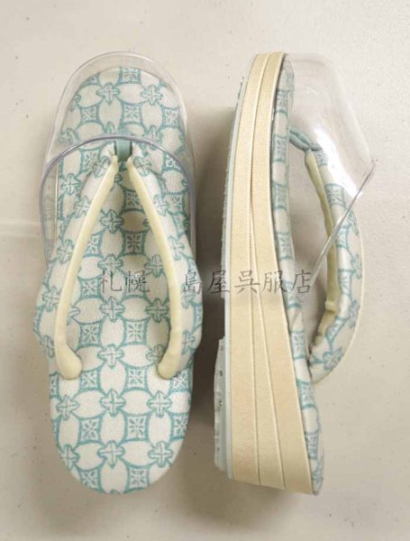 画像3: 【オーダー製作を承ります】女性用時雨履き：和小物さくら　さくら七宝（ブルー） (3)